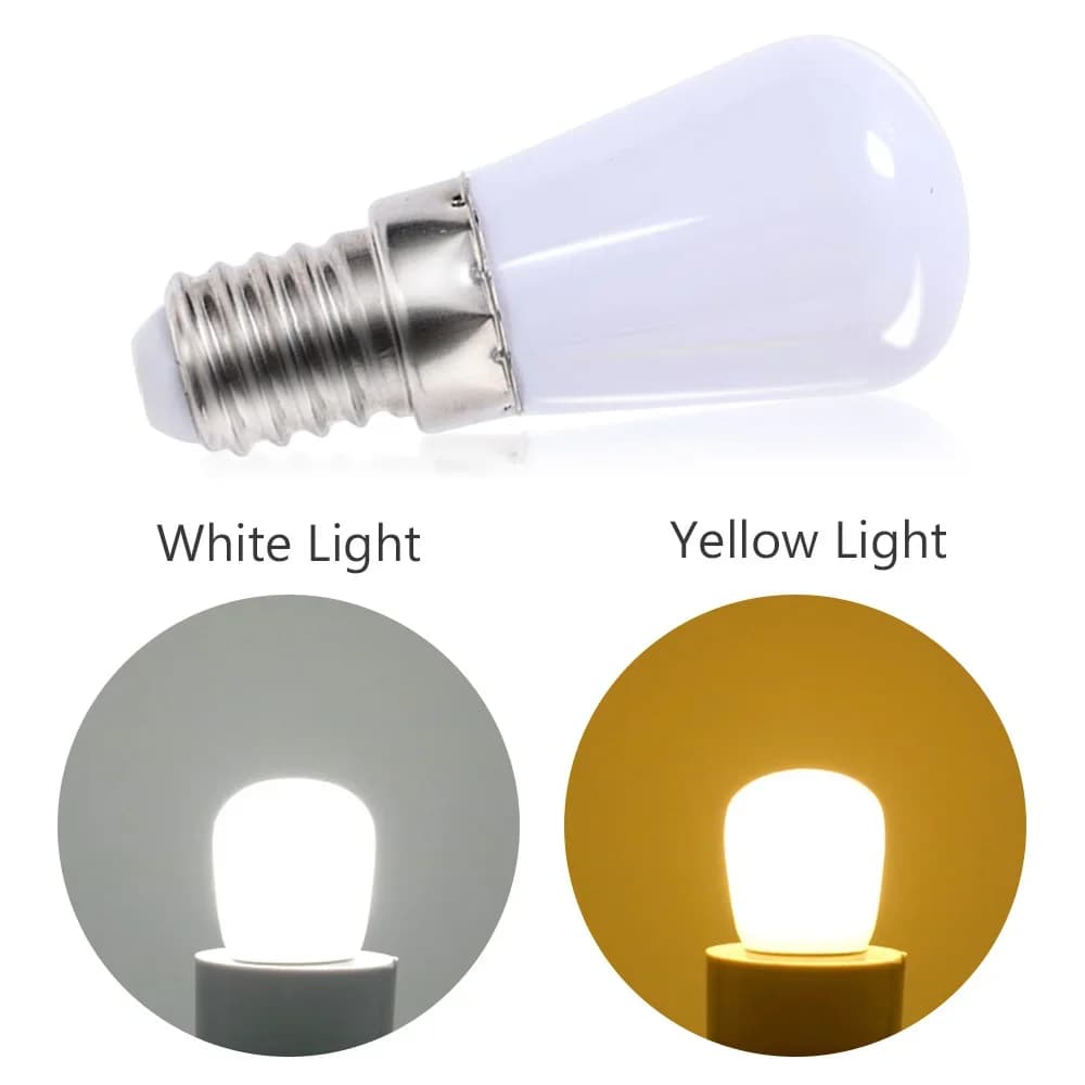 2/4 pièces ampoule LED E12 E14 220V ampoules de réfrigérateur lampe d'affichage de réfrigérateur vei