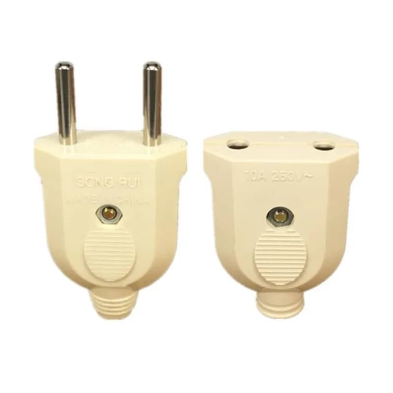 Prise d'alimentation électrique AC 2 broches ue, prise mâle femelle, adaptateur de sortie, connecteu