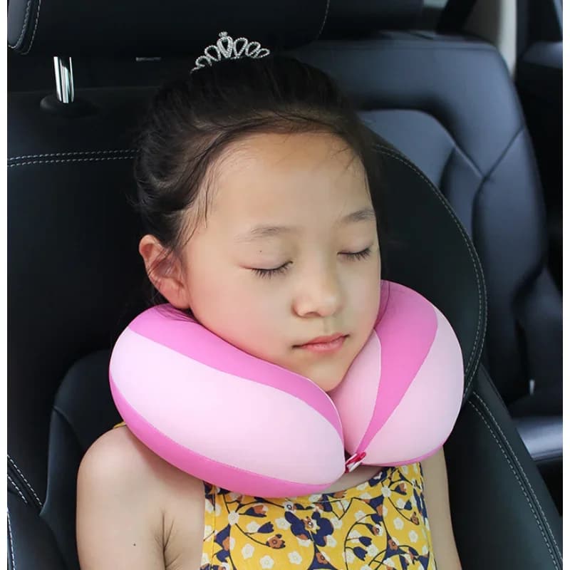 Oreiller de protection du cou de voiture pour enfants, oreiller de sieste en forme de U en peluche, 