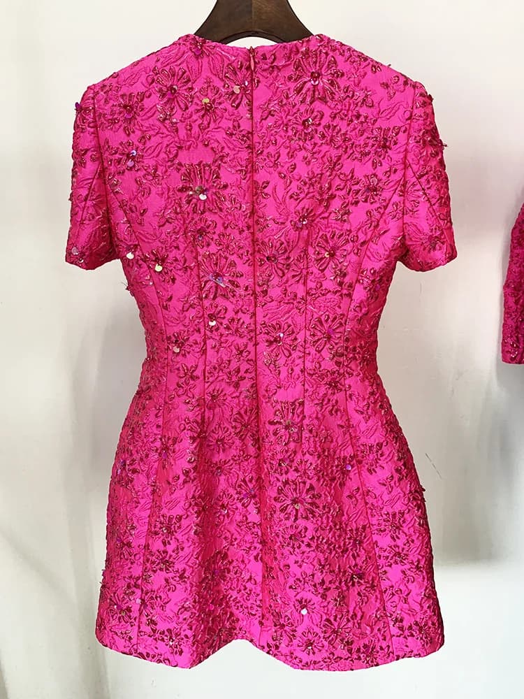 HIGH STREET Nouveauté 2026 Robe de créateur tendance et élégante pour femme, ornée de perles et de j