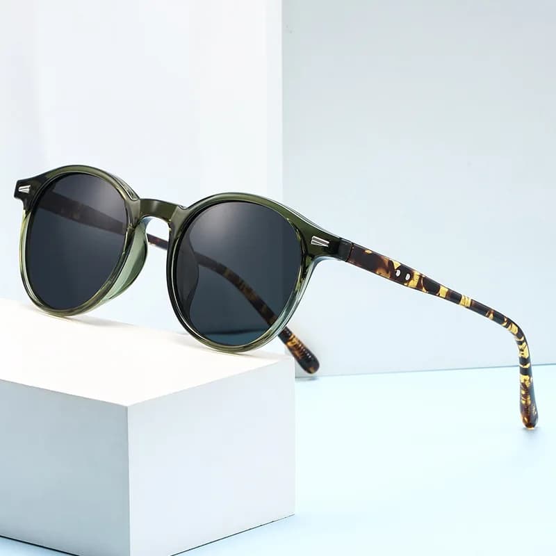 Lunettes de soleil rondes vintage pour femmes et hommes, lunettes de soleil circulaires, lunettes ov