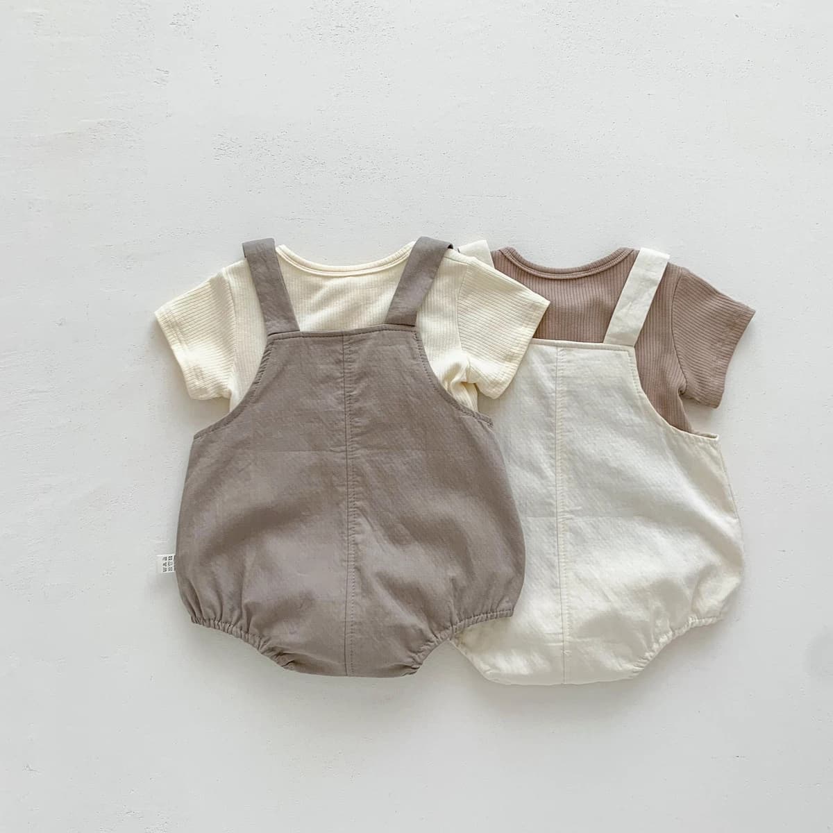 Ensemble de vêtements d'été pour bébé, salopette à imprimé ours mignon, 0-24 mois