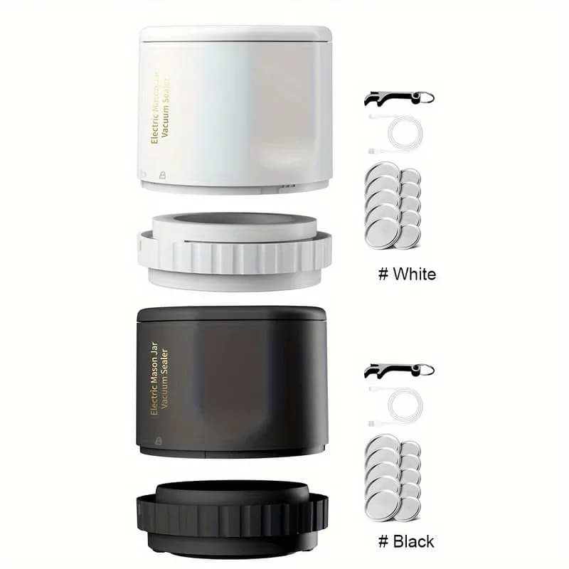 Kit de scellage sous vide électrique pour bocaux Mason, sans fil, pour bocaux Mason, Fermentation à 
