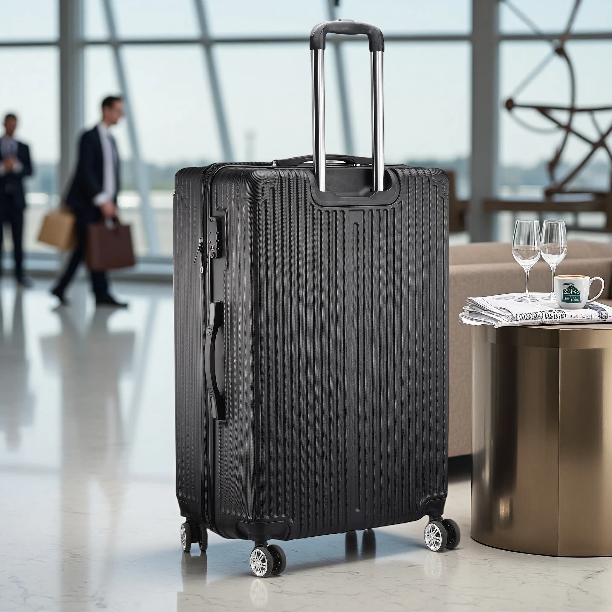 Ensemble de valises Anajqaqia 3 pièces, valise en ABS avec roulettes 360° °   Roues pivotantes et po