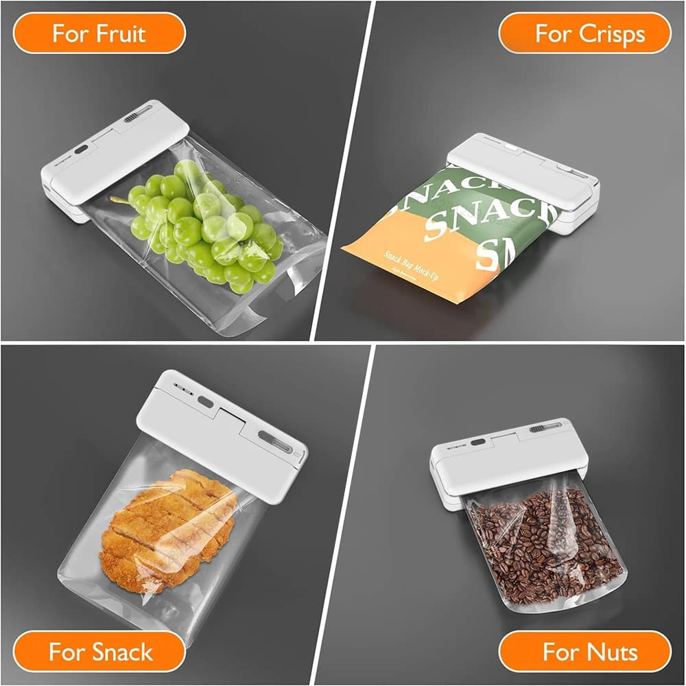 Mini scelleuse 2 en 1 pour sacs en plastique, Machine Portable pour emballage alimentaire, scelleuse
