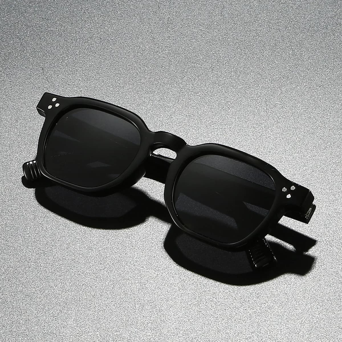 Nouvelles lunettes de soleil polarisées unisexe noyau métallique CP lunettes de soleil carrées Rivet