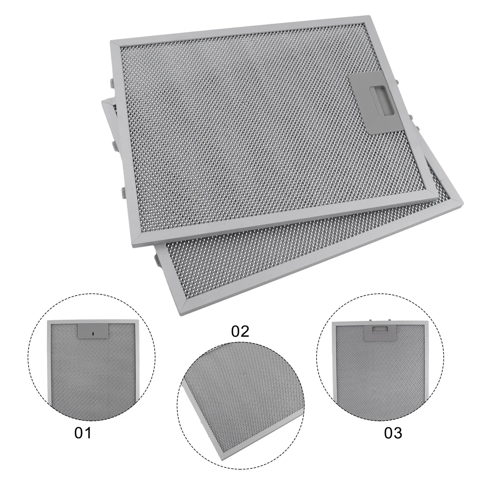 2 pièces filtres pour hotte de cuisine filtre de ventilation d'extracteur de maille métallique 320x2