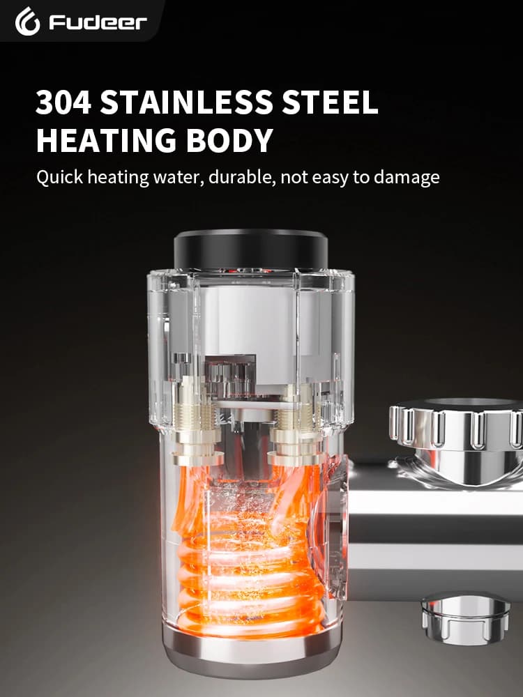 Fudeer 3400W 220V robinet de chauffage de l'eau électrique connecteur adaptateur de robinet d'eau ch