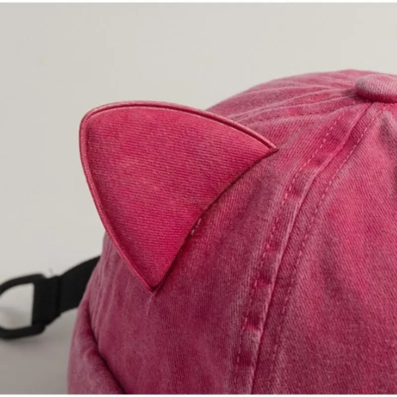Nouveau Style coréen oreilles de chat femme chapeau rétro hommes femmes réglable Docker casquette à 