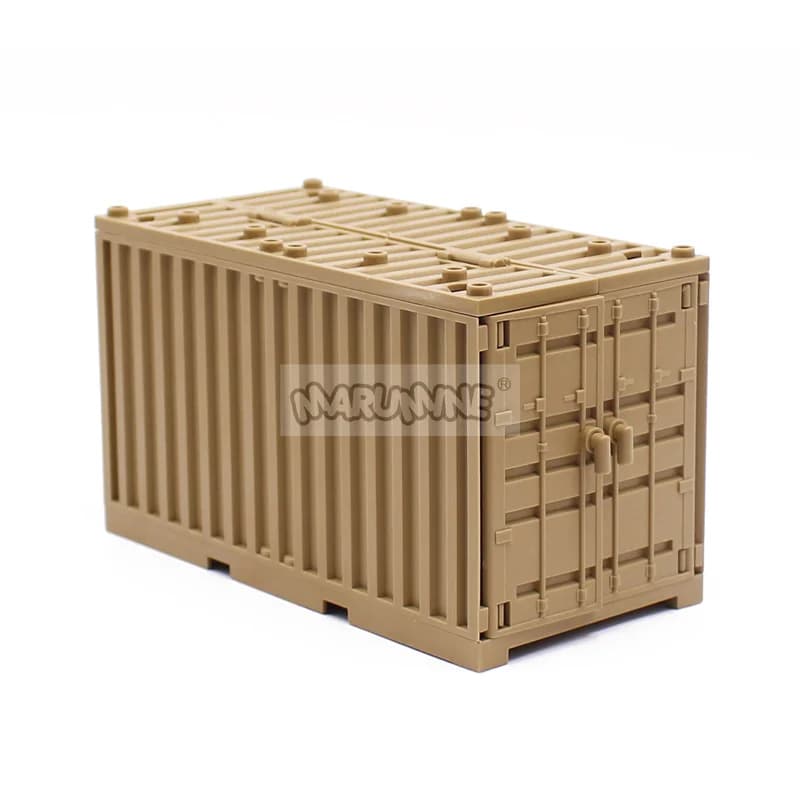 Marumine MOC – boîtes de conteneurs militaires, accessoires en briques, blocs de construction de scè