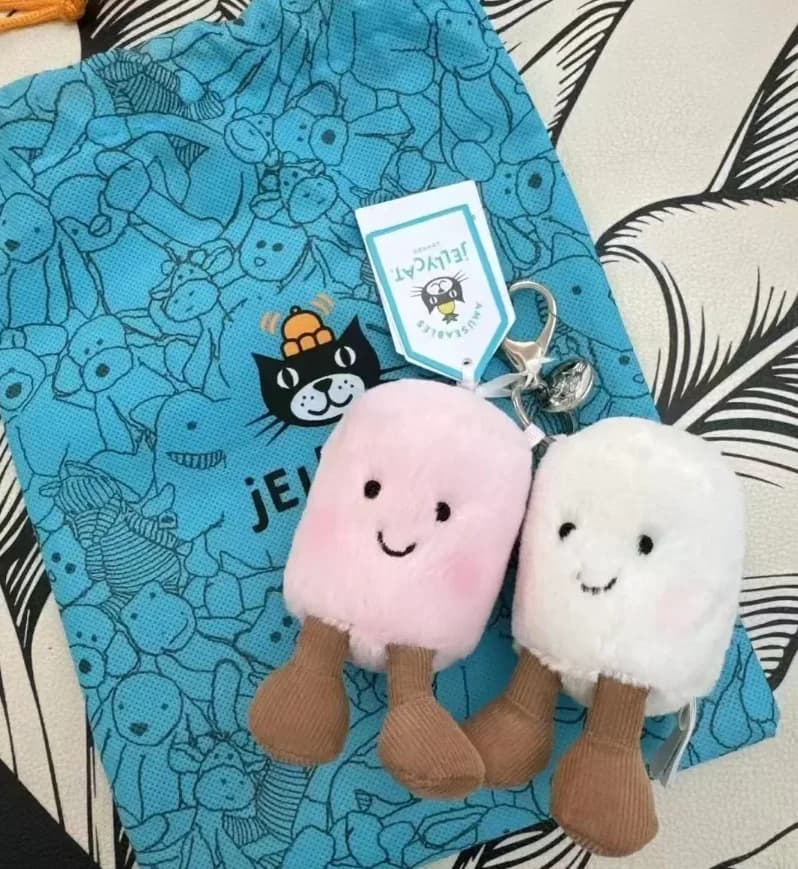 Nouveau porte-clés en peluche Kawaii Jc Cute Plush Toy, étiquette sac à main fille mignonne, jouet e