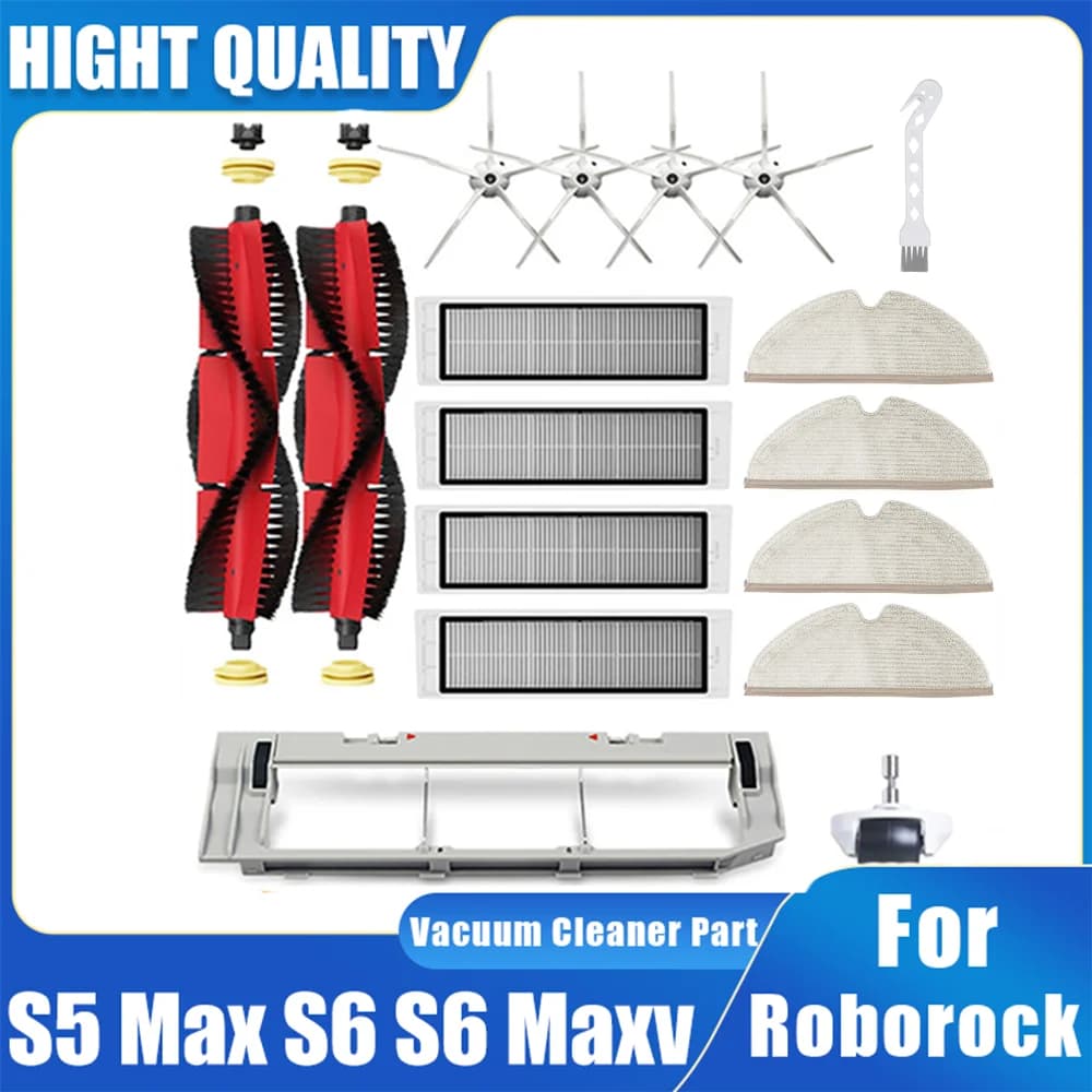 Kit de rechange pour aspirateur Xiaomi Roborock S5 Max Dock Maxv, brosse à rouleau, filtre HEPA, vad