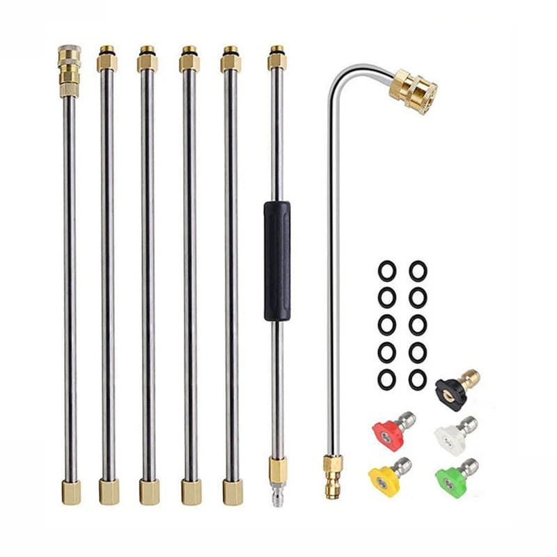 Tige d'extension de laveuse haute pression, buses de connexion de 1/4 pouces pour outils de nettoyag