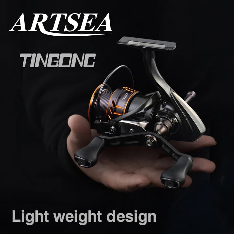 ARTSEA tout carbone 12 + 1BBS Double bascule moulinet de pêche calmar moulinet de pêche ultraléger 1