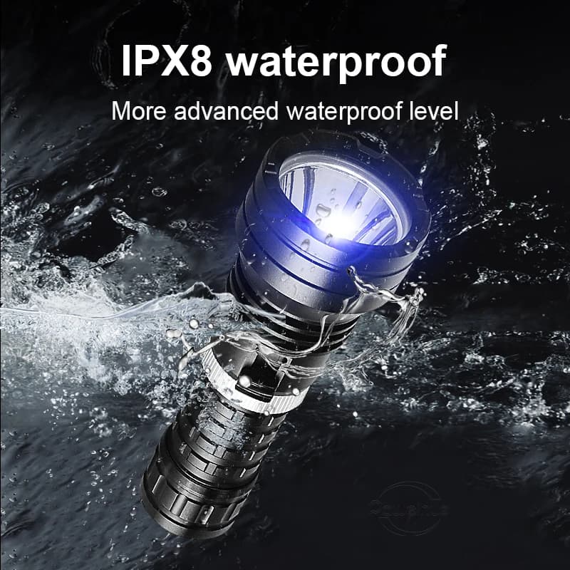 La plus puissante lampe de poche de plongée LED XHP190 lampe de poche de plongée sous-marine profess