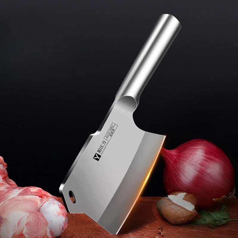 Couteau Forgé Épais Tout Acier Inoxydable, Couperet à Viande, Chef de Cuisine, Sharp eo, Puissant, C