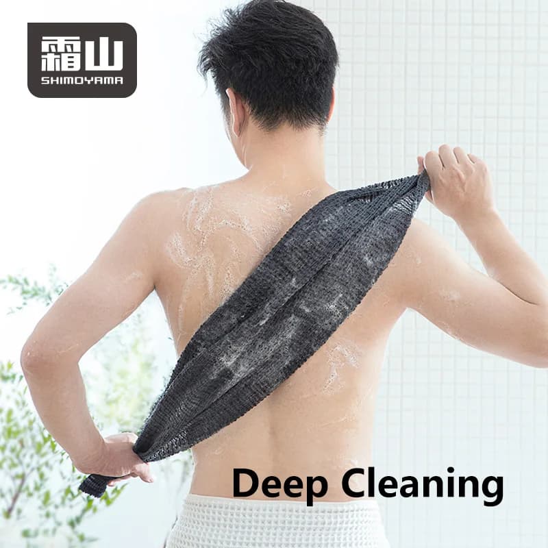 SHIMOYAMA japonais frottant gant de toilette bain Nylon serviette brosse dos exfoliant gommage douch