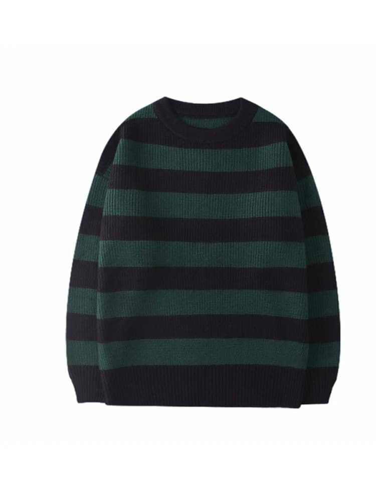 Pull décontracté à rayures pour femmes, pulls respirants, pull chaud, tricots pour adolescents, stre