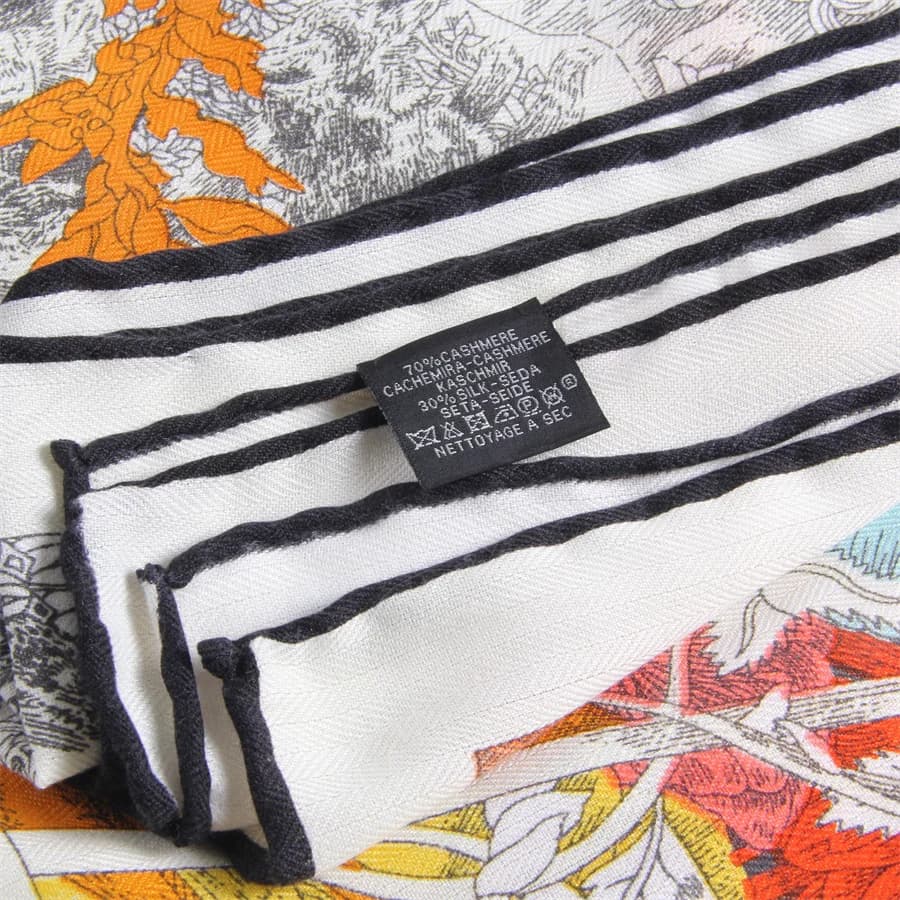 Injplanchers f en cachemire de forêt tropicale pour femmes, châles Pashmina de luxe, bords roulés à 