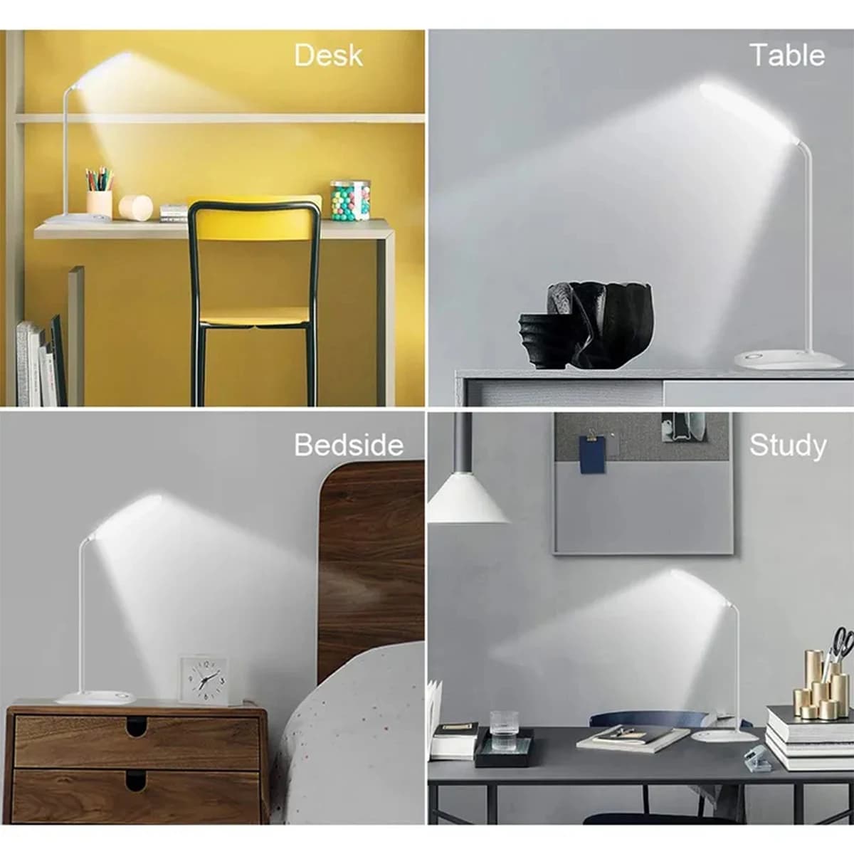 Lampe de Table LED Portable à gradation tactile, Rechargeable par USB, Protection des yeux, lumière 
