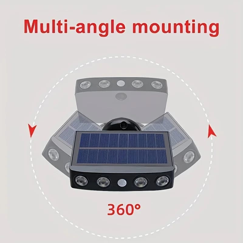 Lampes de sécurité solaires étanches à 4 LED pour décoration extérieure, détecteur de mouvement, 3 m