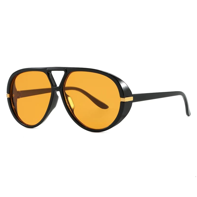 Lunettes de soleil ovales Orange à grande monture pour femmes, nouvelle mode, marque d'été, lunettes