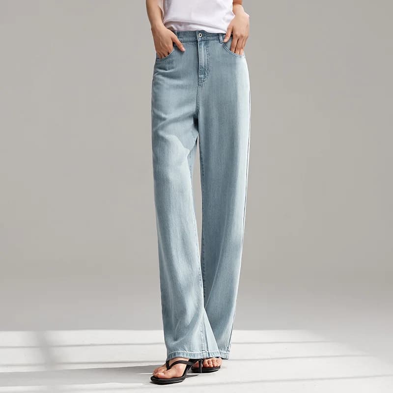 Semir jean femmes taille élastique pantalons longs 2025 nouvelle Version d'été sensation de fraîcheu
