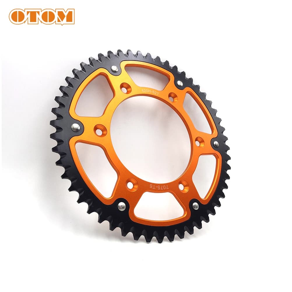 OTOM-Pignon Arrière 520 pour Moto KTM EXC HUSQVARNA GASGAS, 51T 52T, Plaque de Tambour de Disque de 