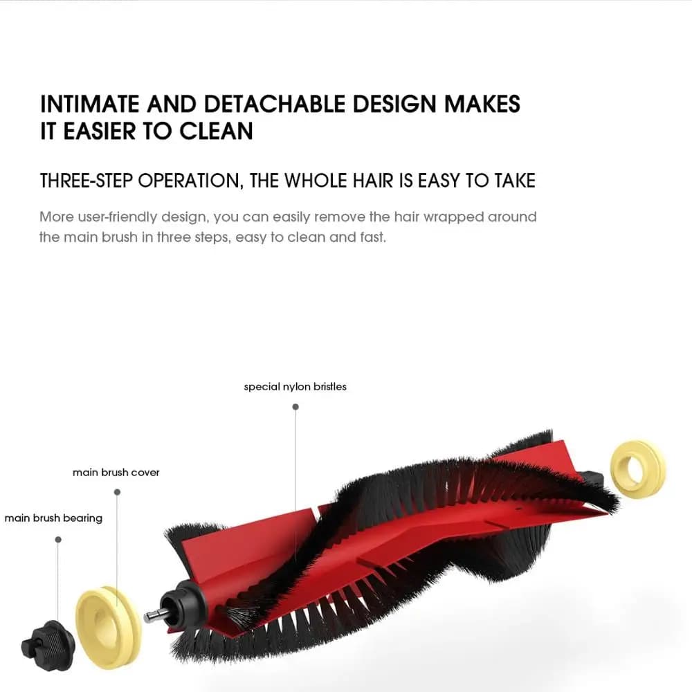 Pièces de rechange pour aspirateur Robot Roborock s5 Max s6 MaxV s6 Pure, accessoires, brosse princi