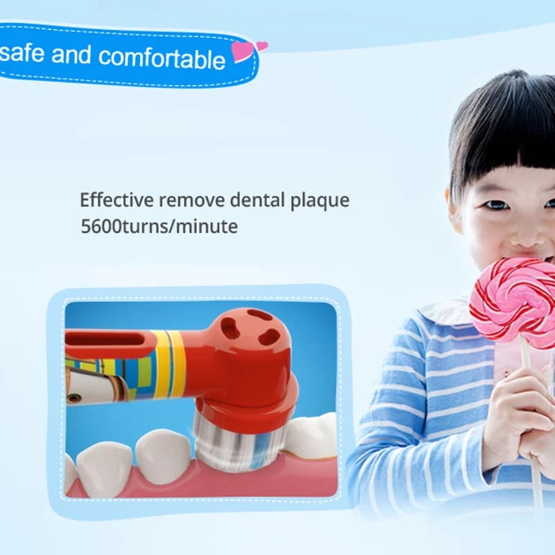 Brosse à dents électrique Oral-B pour enfants, brosse à dents rotative alimentée par batterie, netto