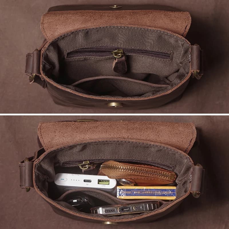 GURO-Sac à Bandoulière en Cuir group pour Homme, Haute Qualité, Élingue, Cheval, Peau de Vache, Mess