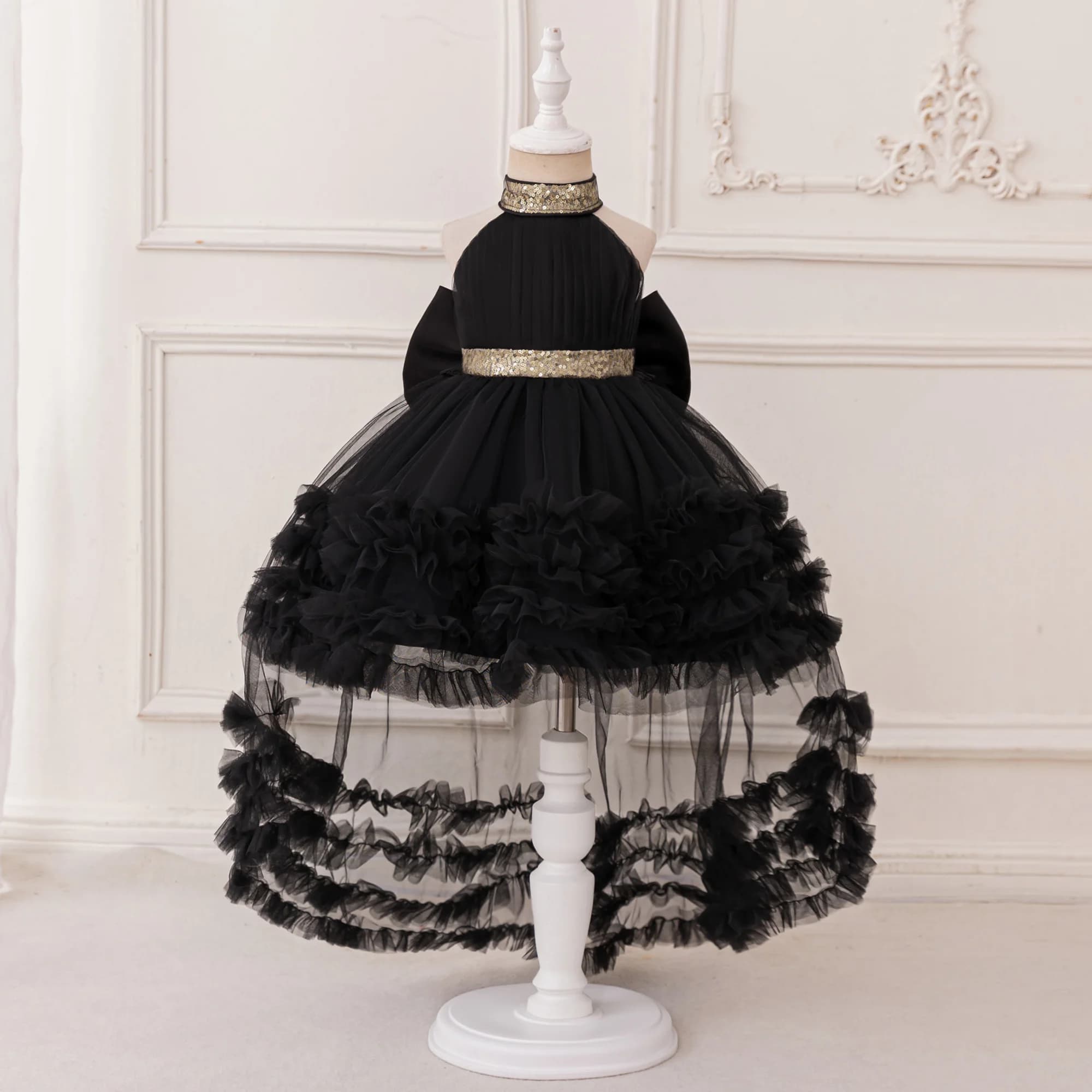 Robe de soirée élégante pour filles de 4 à 8 ans, à paillettes, pour mariage, anniversaire, princess