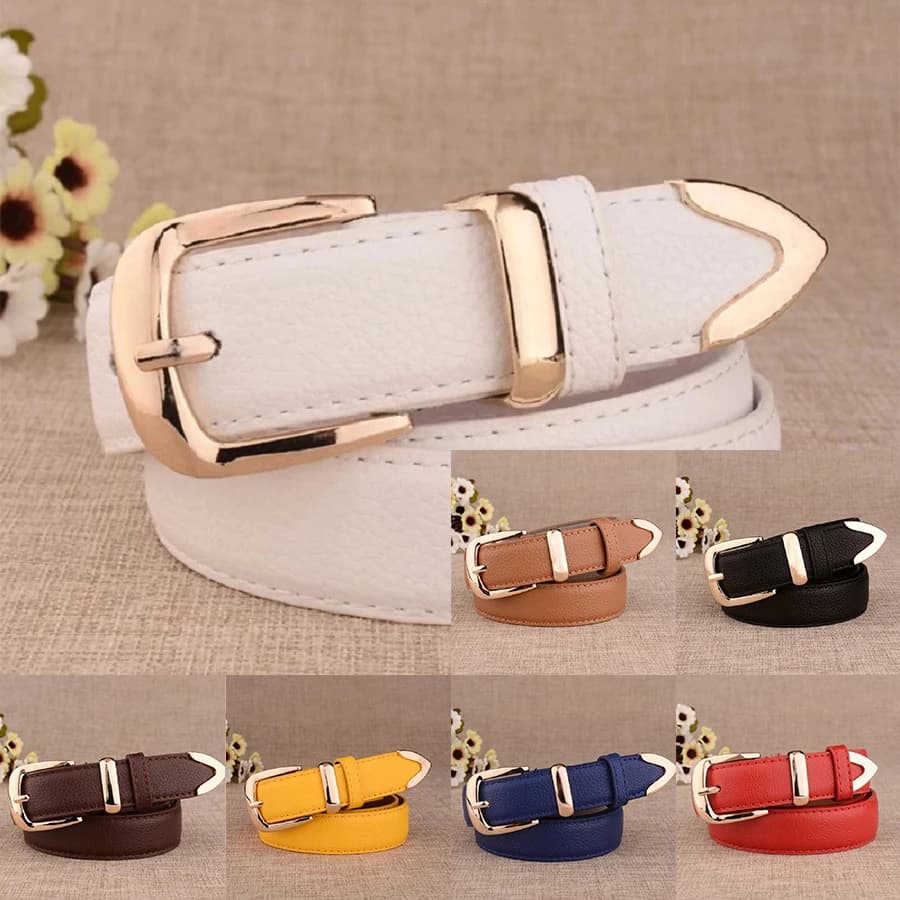 Ceinture de pantalon en cuir pour femmes, tendance, blanche, mode, haute qualité, solide, Vintage, b