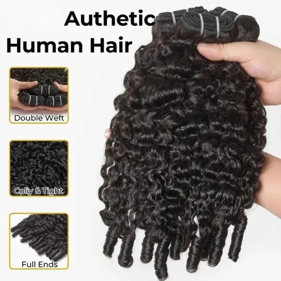 12A Extensions de cheveux bouclés birmans, mèches de cheveux humains vierges bruts non traités, tiss