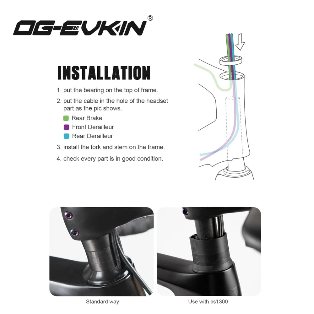 Cadre de route en carbone AERO noir OG-EVKIN Routage interne du câble Jante de vélo V-Brake BB86 700