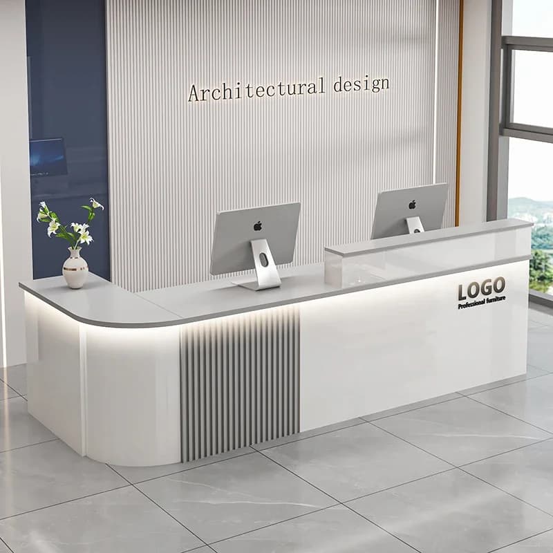 Comptoir de Bar de bureau professionnel, Design de beauté de luxe Simple, bureau de réception, Salon