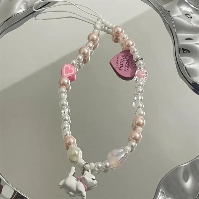 Chaîne de téléphone Disney les aristochats Marie Cat Y2K, mignon, doux et épicé, chaîne d'appareil p