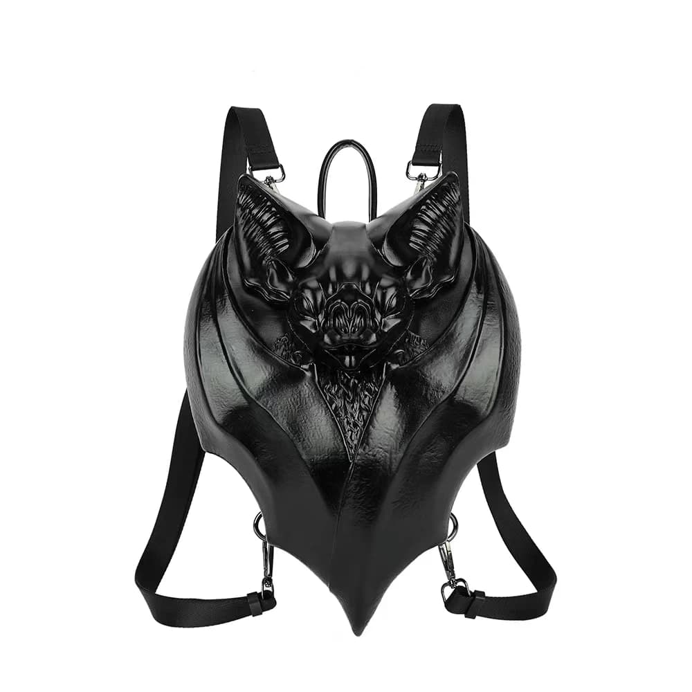 Sac à dos gothique noir en forme de chauve-souris pour fille, sac à main d'halloween, sacs de haute 