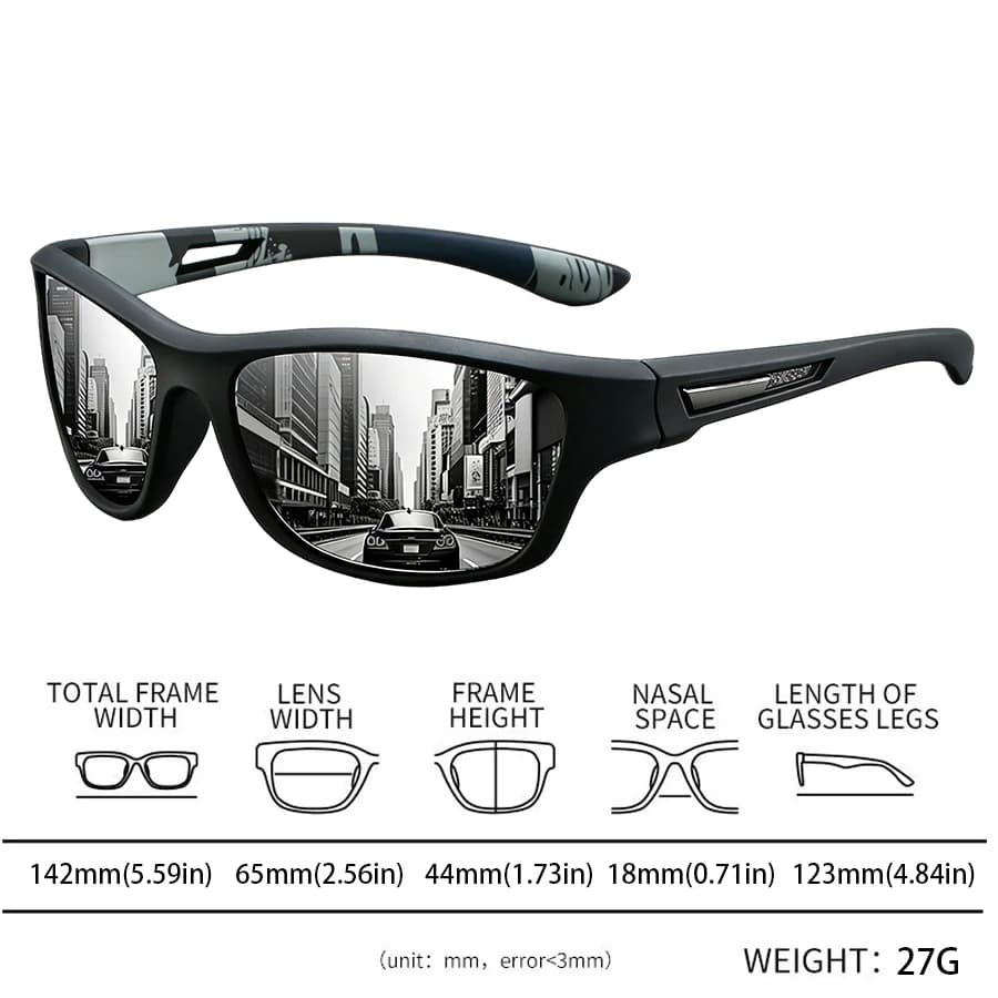 18 Paires de Lunettes de Soleil Sport Vintage Tendance avec Monture Camouflage pour Hommes et Femmes