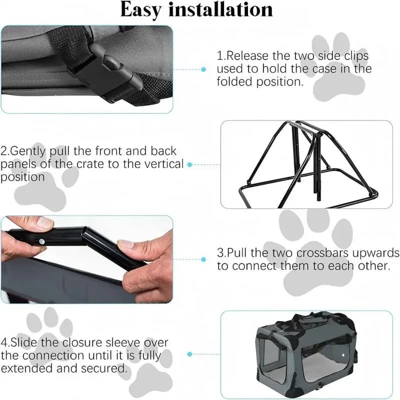 Cage pour chien de voiture pour animaux de compagnie, lit pour chat et sac pour chat, sac pliable po