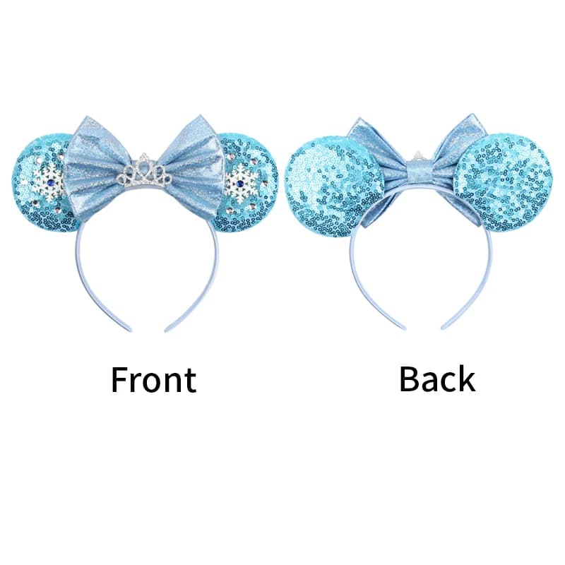 Nouveau Chic Mickey Mouse oreilles bandeau grand beau nœud paillettes bandeau femmes cadeau d'annive