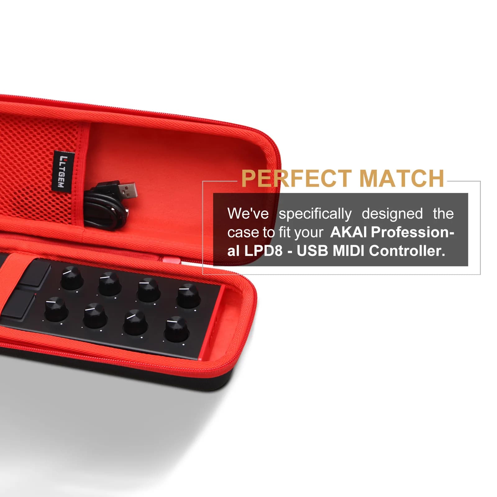 Étui LTGEM pour AKAI LPD8, boîte de rangement professionnelle pour appareils de musique USB MIDI Con