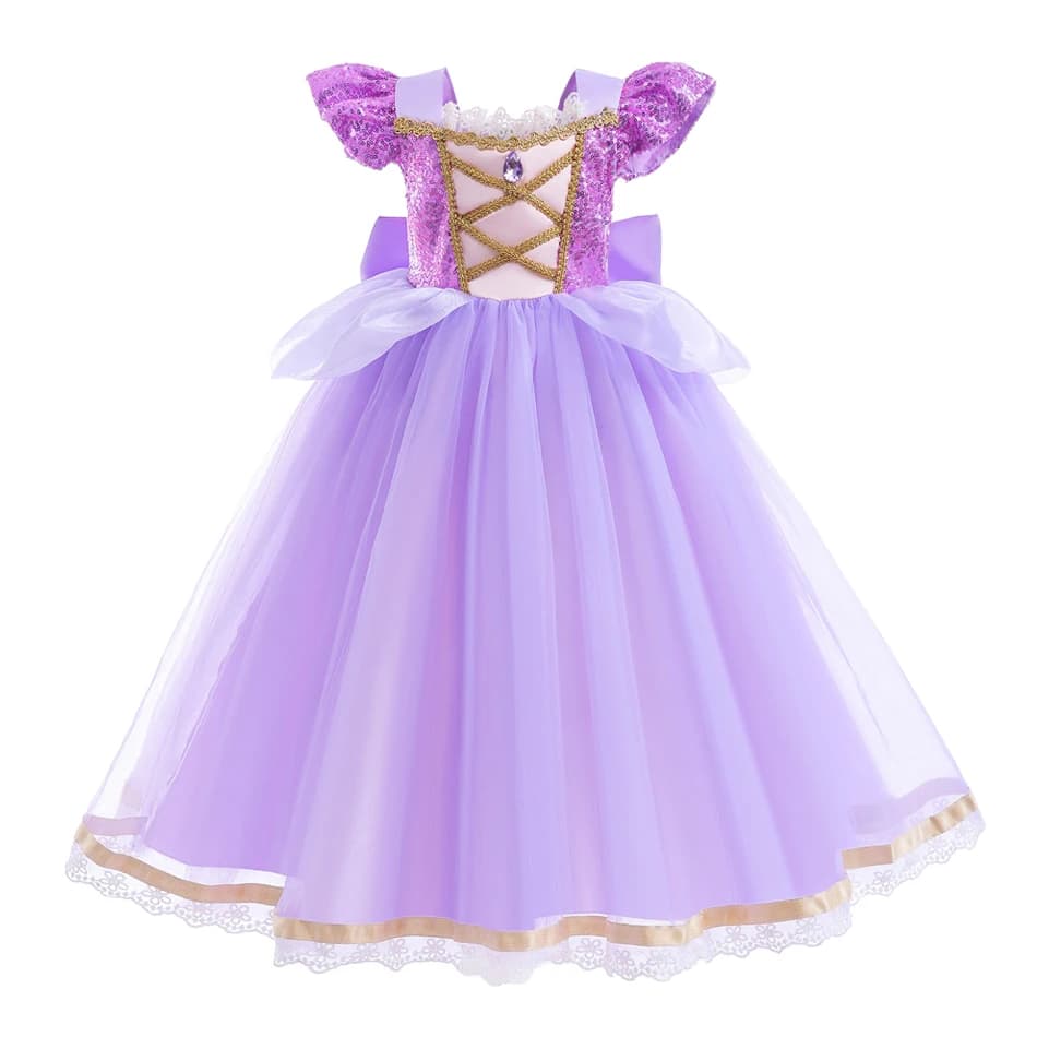 Elsa Anna enfant princesse filles robe Rapunzal enfants Cosplay Halloween robes enfants Costume robe