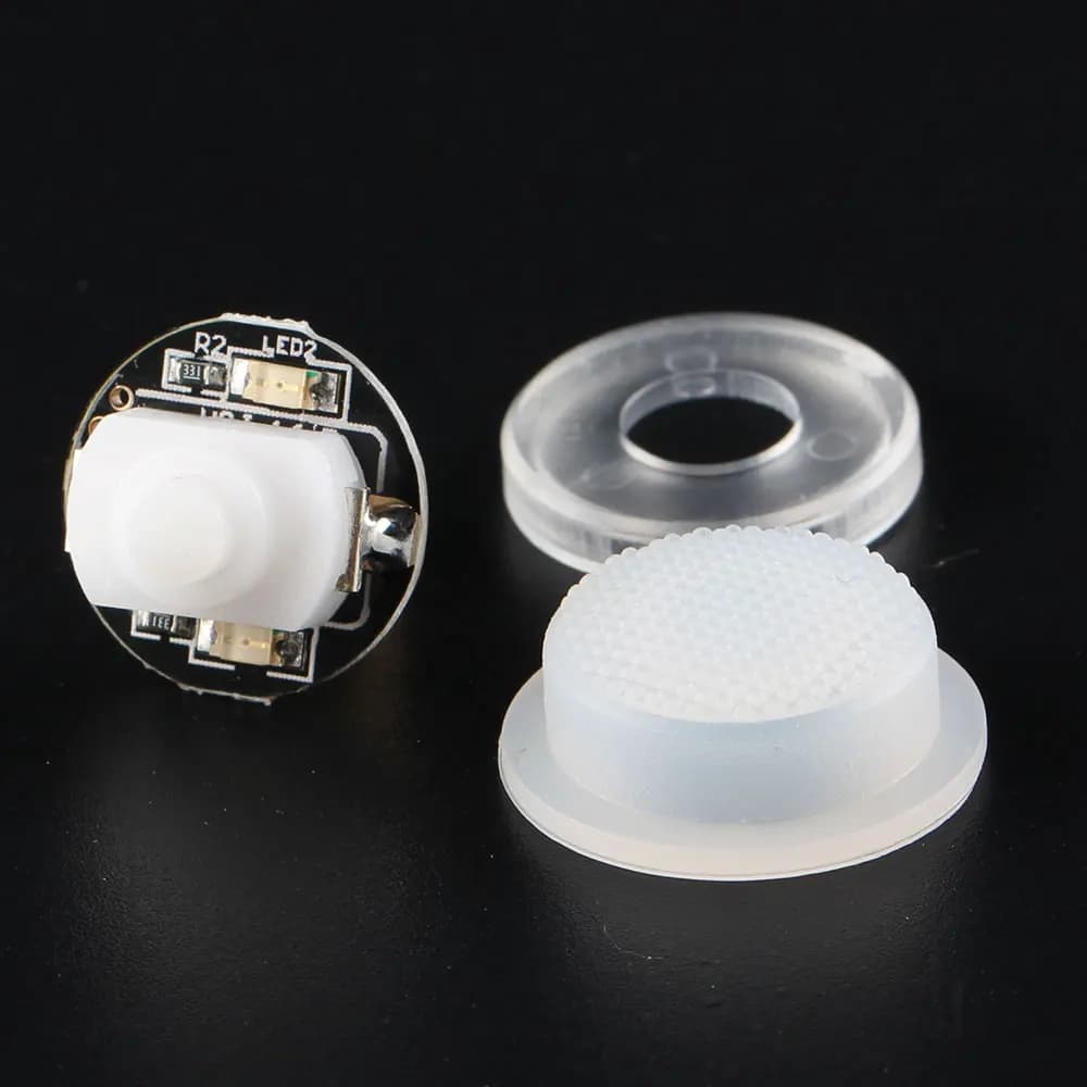 Interrupteur d'éclairage 16mm pour Convoy S2 + S2 S3 S8 S15 C8 C8 + S21A, bouton en caoutchouc pour 