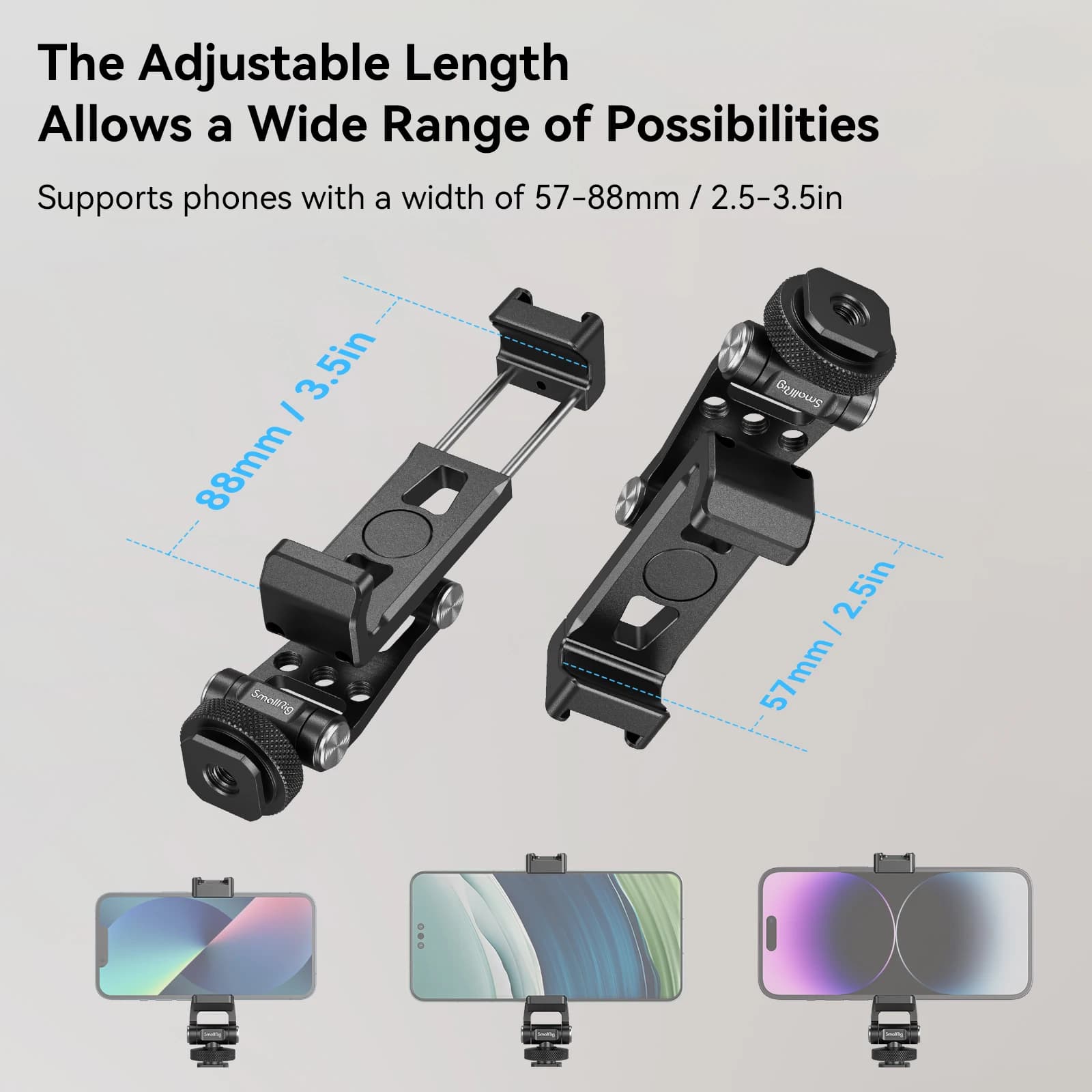 Support de téléphone SmallRig pour stabilisateurs DJI, adaptateur de montage de téléphone de réglage