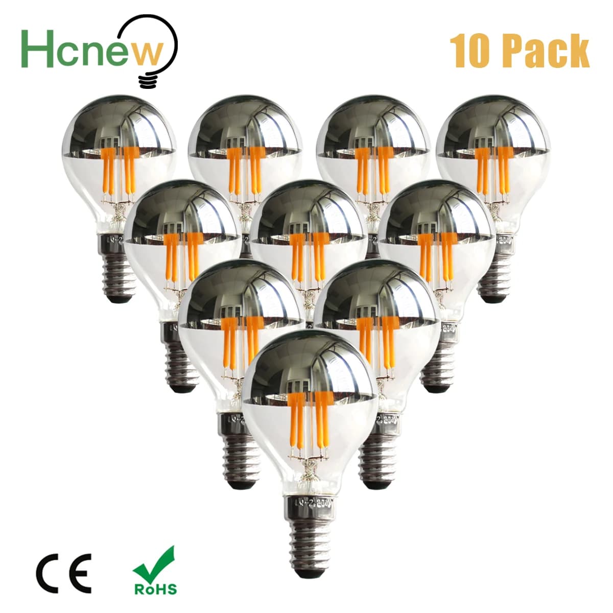 Ampoule Led Vintage E14, miroir argenté G45 4W, ampoule à Filament E27, variable, remplaçable, blanc