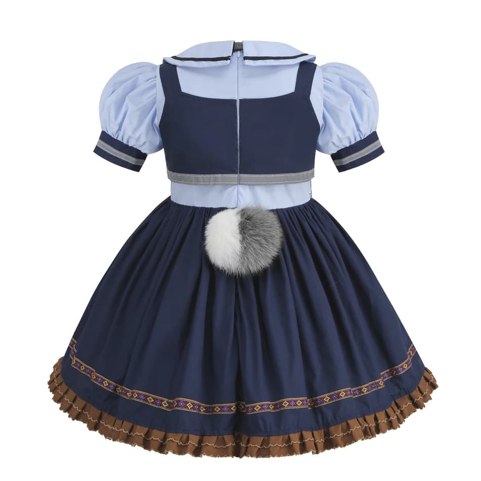 Costume de cosplay Judy pour enfants, robe de fête de carnaval, ensemble de chaussettes, ceinture et