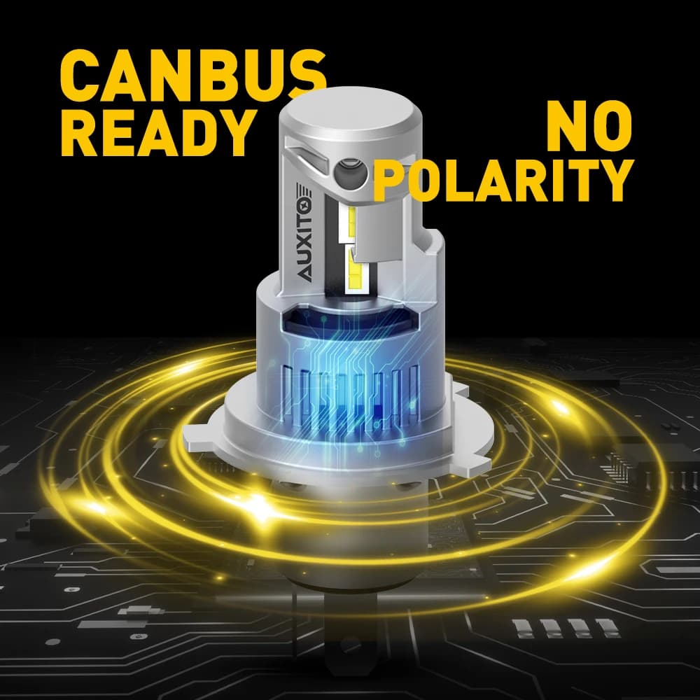 AUXITO 2 pièces 20000LM H4 9003 ampoules de phares LED Canbus sans erreur H4 HB2 LED faisceau Hi/Lo 