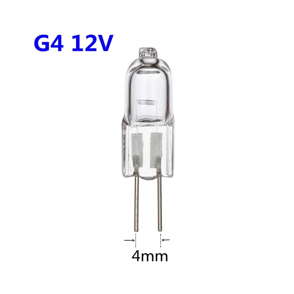 5 boîtes (10 ampoules) G4 12V 5W G4 12V 10W G4 12V 20W G4 12V 35W G4 12V 50W ampoule en verre G4 amp