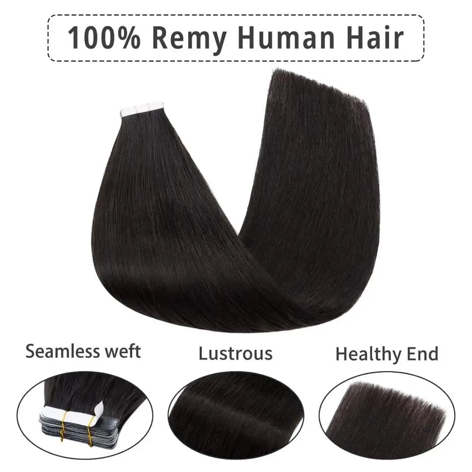 Tape in Hair Extensions Natural Human Hair Brazilian Origina Hair 100% Real Human Hair Extensions 20